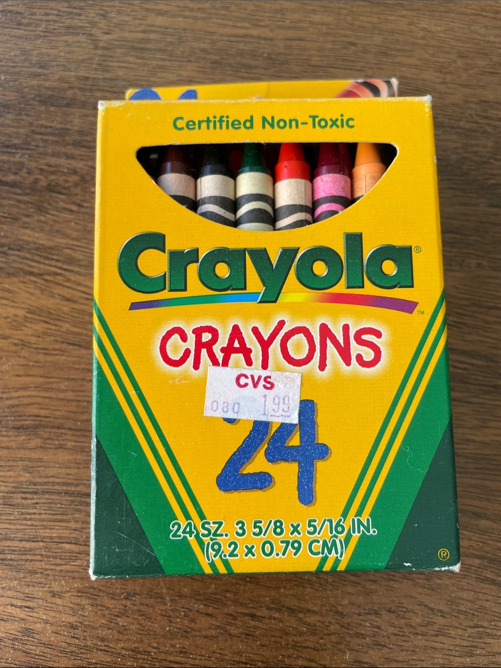 Vintage1997 Crayola Crayons Box with never use Retired Dandelion Crayon